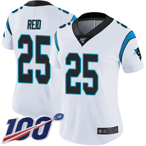 Carolina Panthers Limited White Women Eric Reid Road Jersey NFL Football #25 100th Season Vapor Untouchable->carolina panthers->NFL Jersey